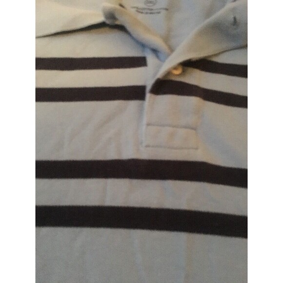 Eddie Bauer Men's Blue Striped Short Sleeve Polo Shirt Slim Fit  Size XXL - Picture 4 of 5